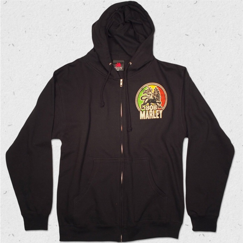 Bob Marley Lion Zip Hoodie